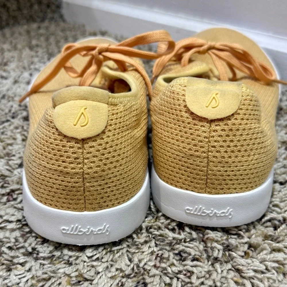 Allbirds Tree Skippers Mens 13 Yellow Mesh Sustainable Boat Shoes Sneakers